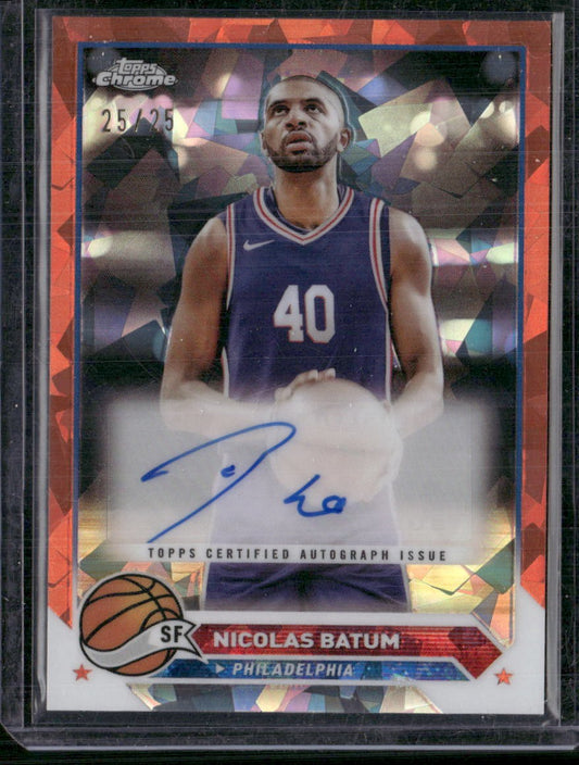 2023-24 Topps Chrome Sapphire Edition Nicolas Batum Topps Chrome Auto 25/25