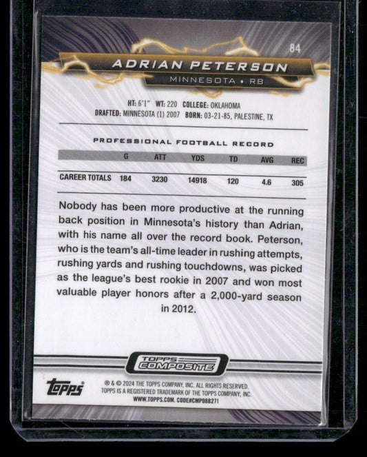 2023 Topps Composite #84 Adrian Peterson Resurgence High Voltage