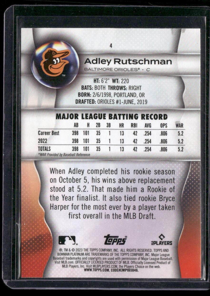 2023 Bowman Platinum #4 Adley Rutschman