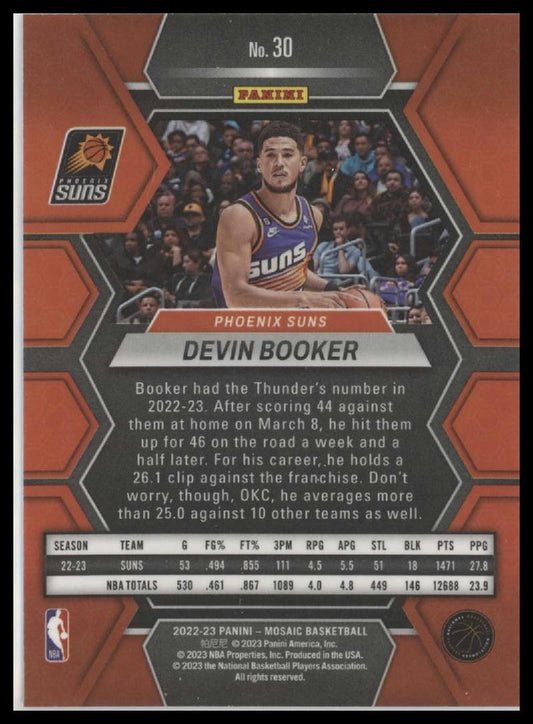 2022-23 Panini Mosaic #30 Devin Booker