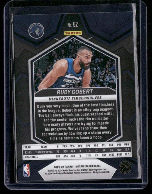 2023-24 Panini Mosaic #52 Rudy Gobert
