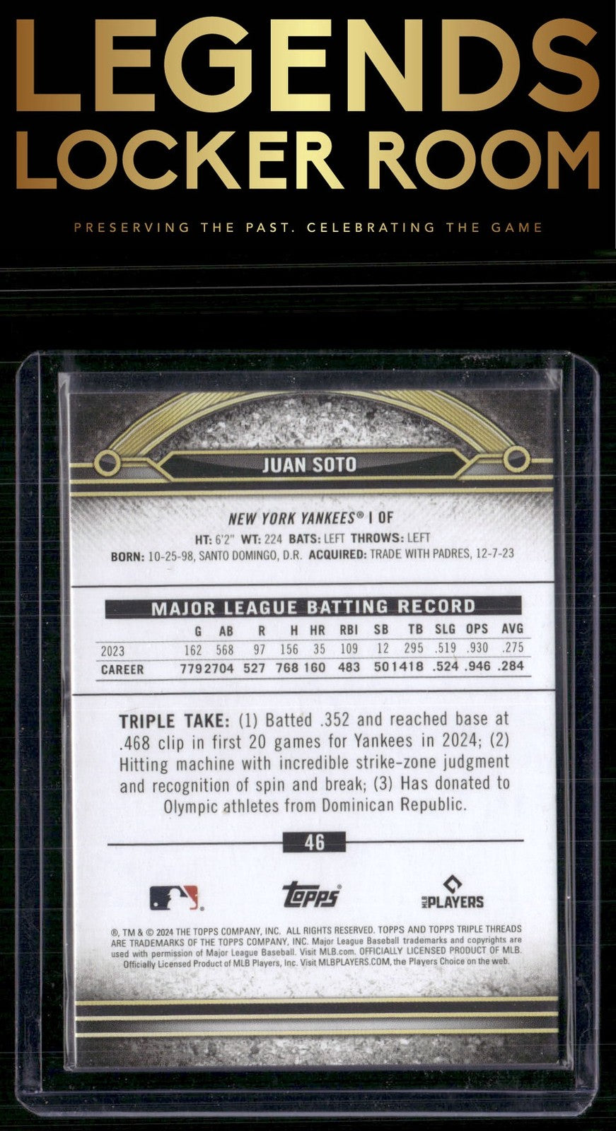 2024 Topps Triple Threads #46 Juan Soto