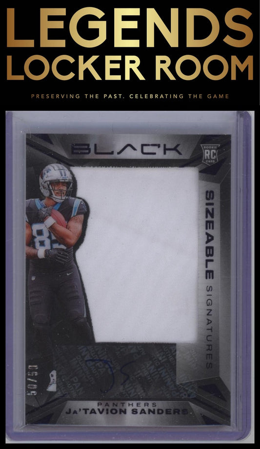 2024 Panini Black Ja'Tavion Sanders Sizeable Auto Rookie Jersey Royal 50/50
