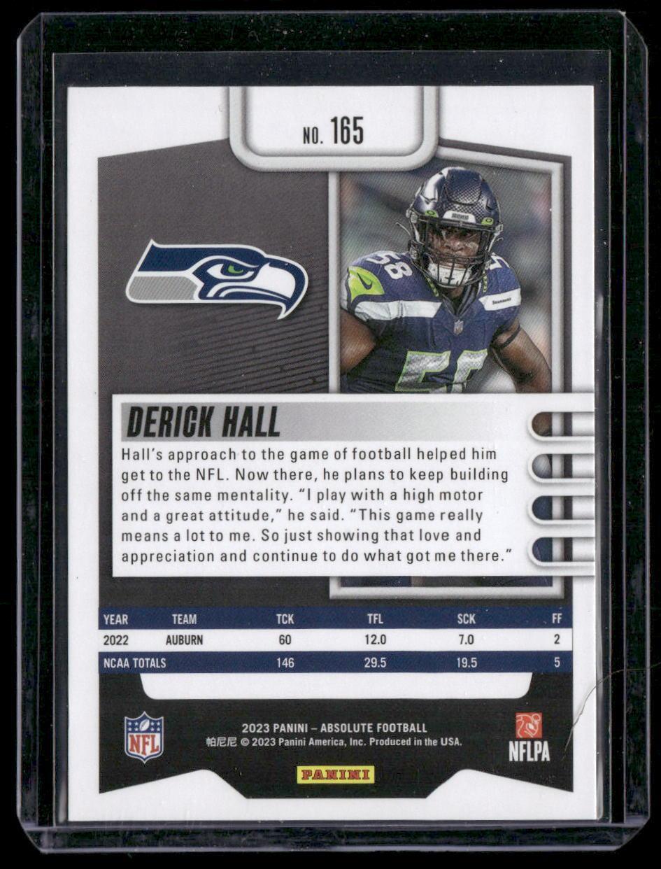 2023 Panini Absolute #165 Derick Hall Orange