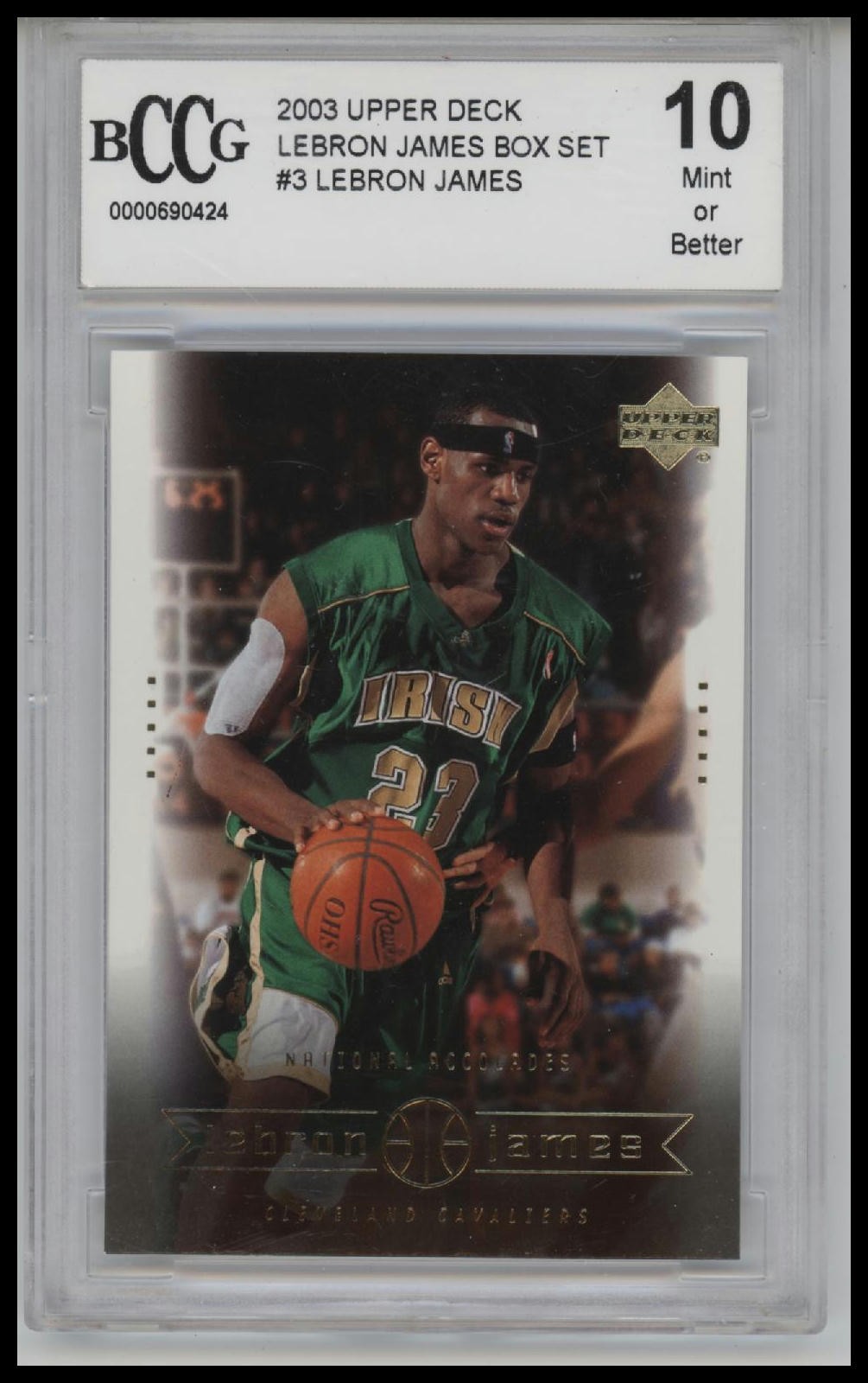 2003 Upper Deck LeBron James Box Set #3 LeBron James BCCG 10.0