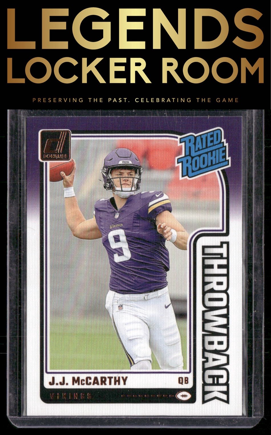 2024 Donruss #2 J.J. McCarthy Rated Rookies Throwback