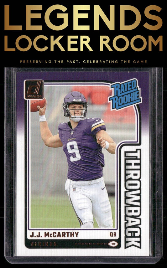 2024 Donruss #2 J.J. McCarthy Rated Rookies Throwback
