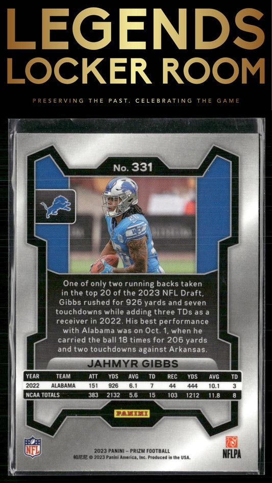 2023 Panini Prizm #331 Jahmyr Gibbs