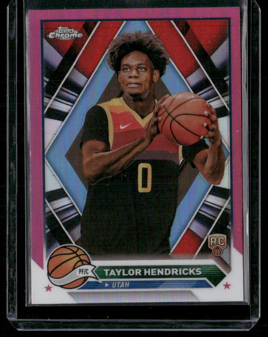 2023-24 Topps Chrome #147 Taylor Hendricks Orange Basketball Refractors