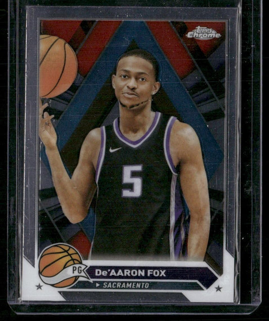 2023-24 Topps Chrome #117 De'Aaron Fox