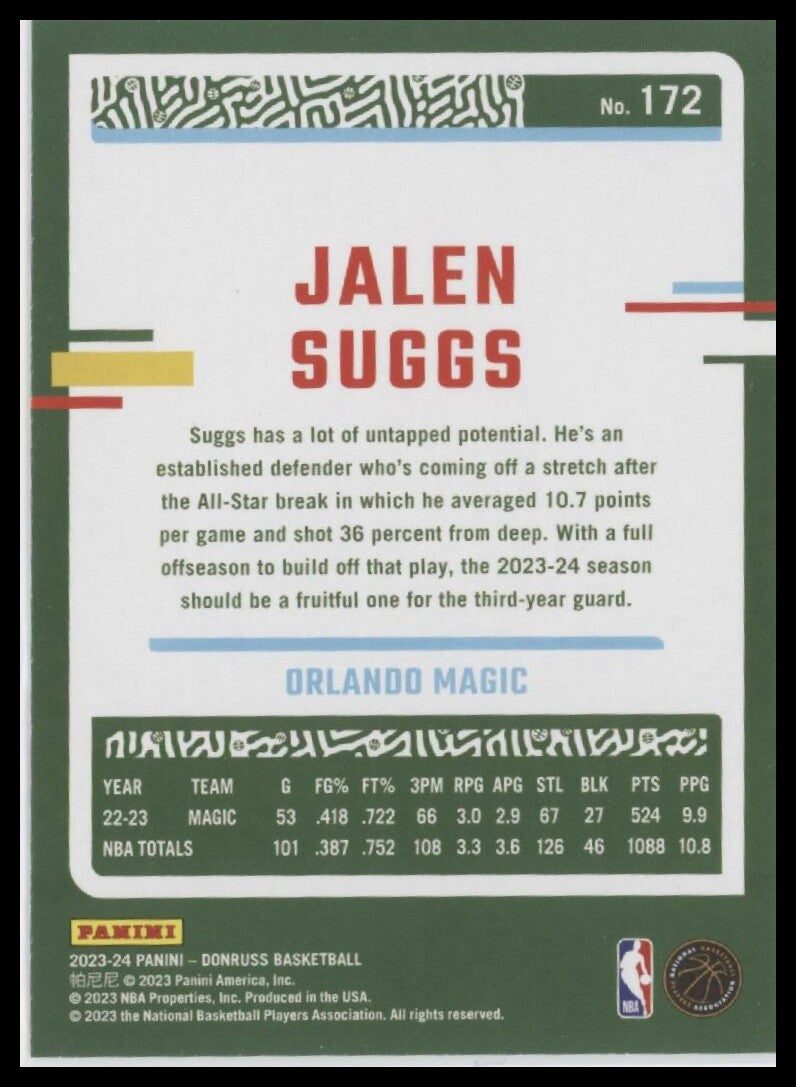 2023-24 Donruss #172 Jalen Suggs