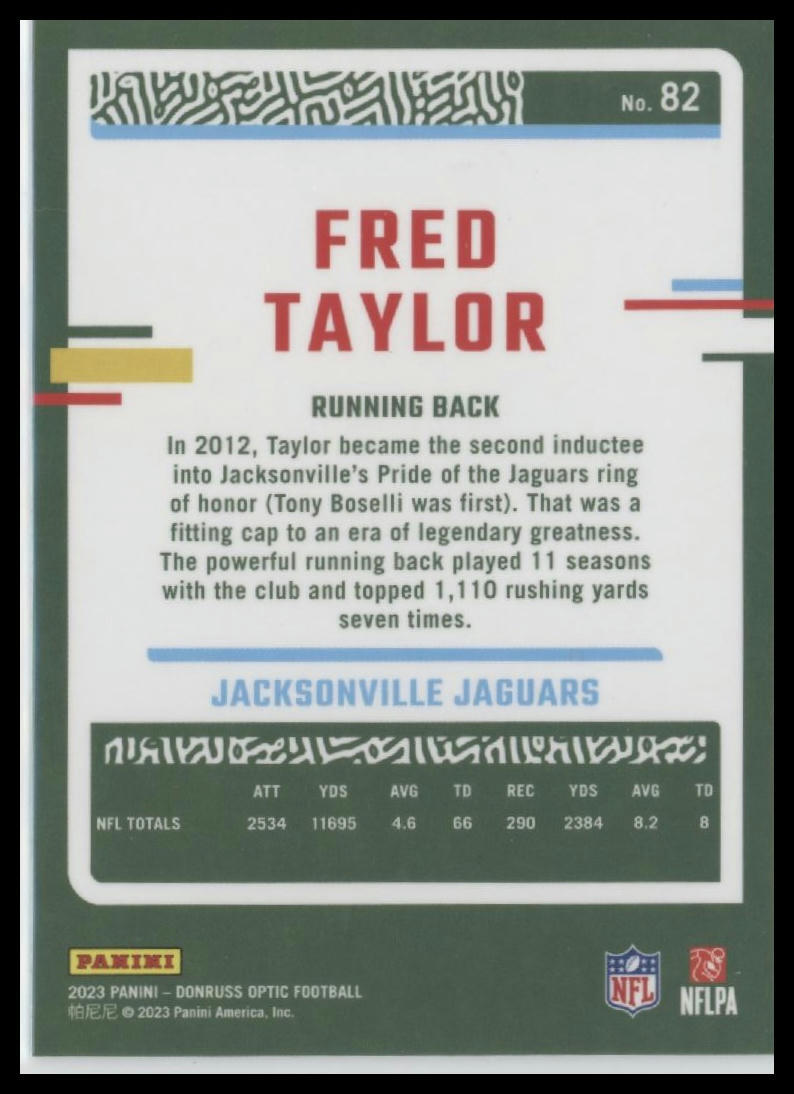 2023 Donruss Optic #82 Fred Taylor