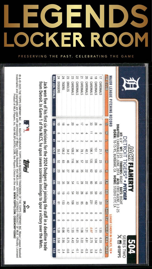 2025 Topps #504 Jack Flaherty Rainbow Foil