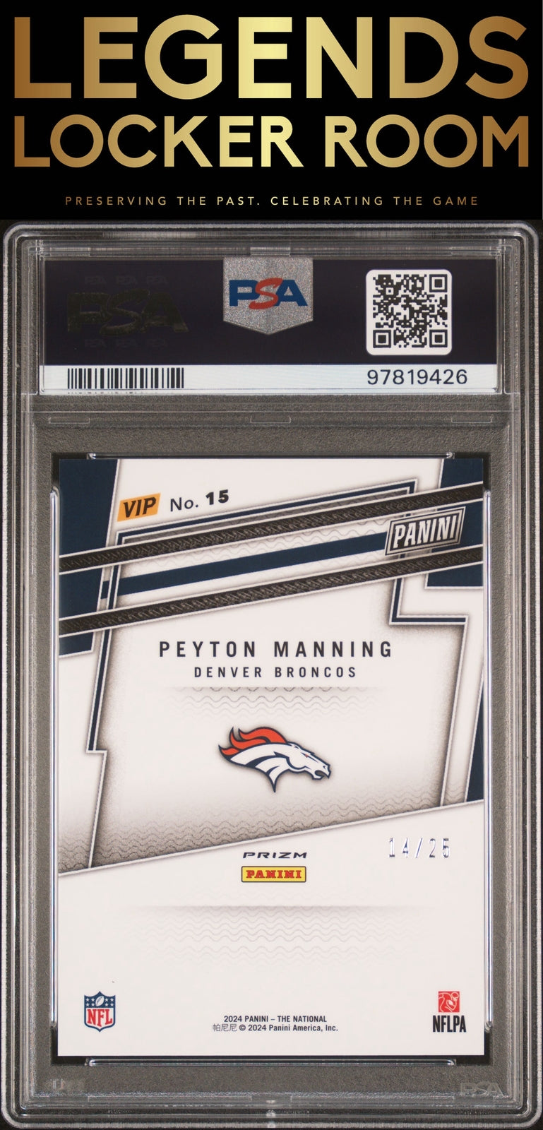 2024 Panini National Sports Convention Vip GoldPeyton Manning Red White Blue