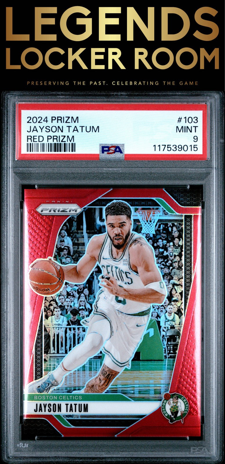 2024 Panini Prizm #103 Jayson Tatum Red Prizm PSA 9