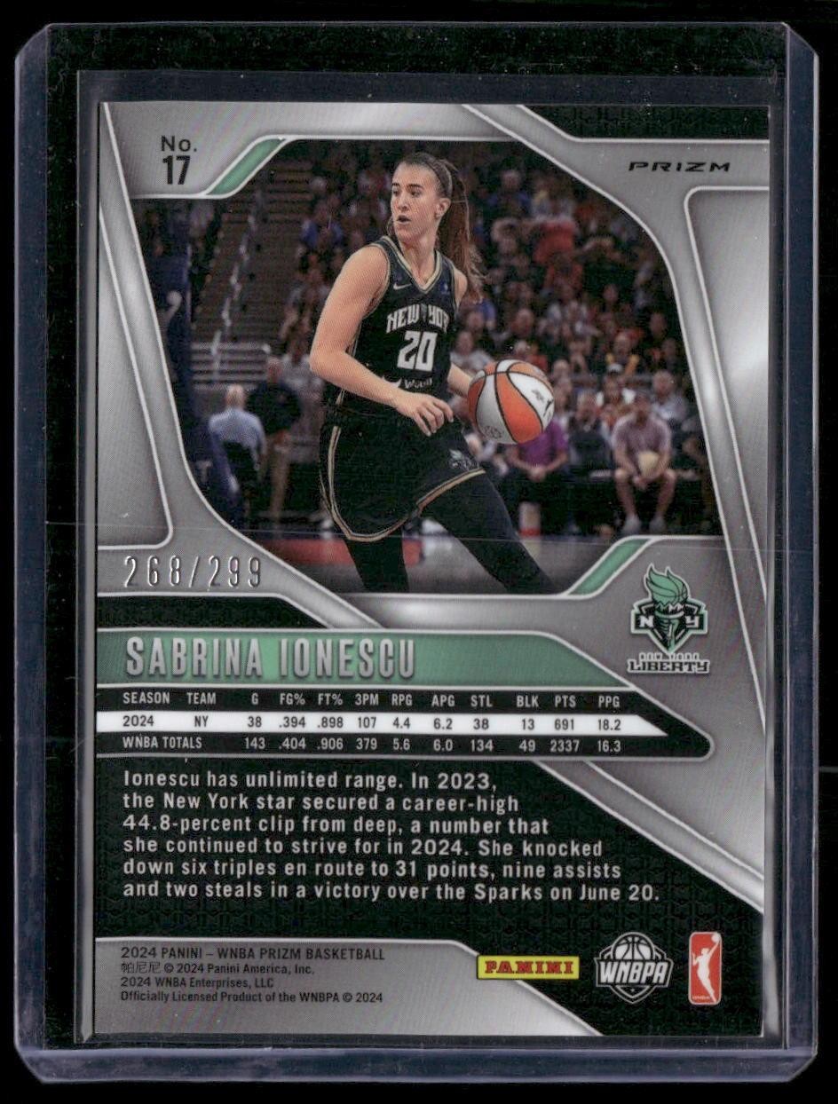2024 Panini Prizm WNBA #17 Sabrina Ionescu Red Prizms #/299