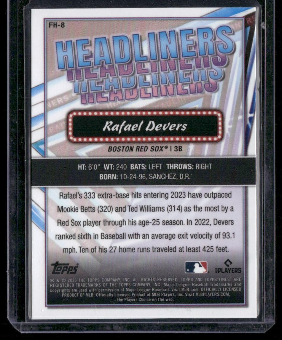 2023 Finest #FH-8 Rafael Devers Headliners