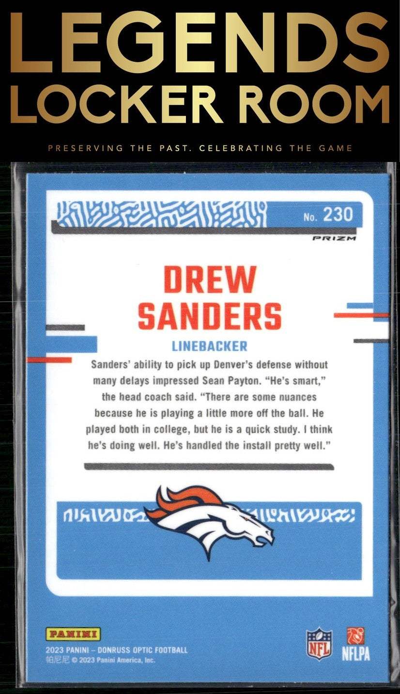2023 Donruss Optic #230 Drew Sanders Pink