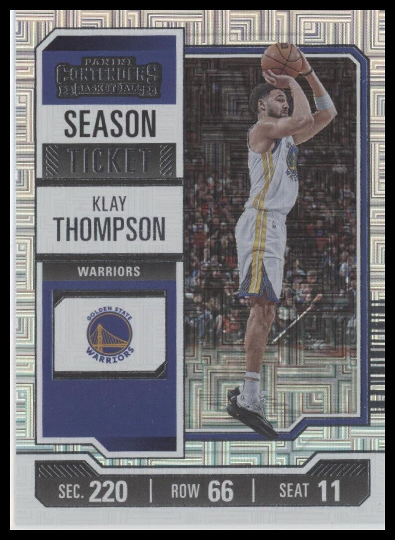 2023-24 Panini Contenders #5 Klay Thompson Season Ticket Premium Edition