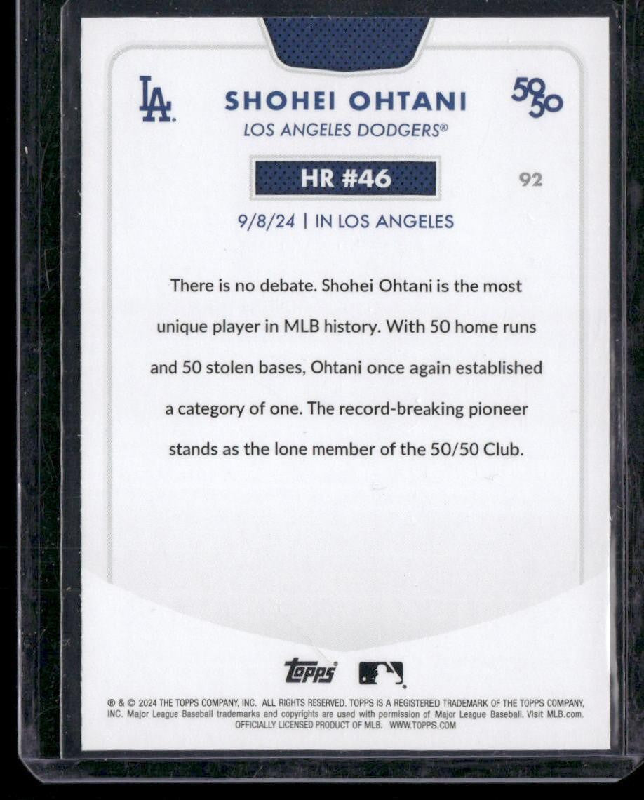 2024 Topps 50/50: Shohei Ohtani #46 Shohei Ohtani HR