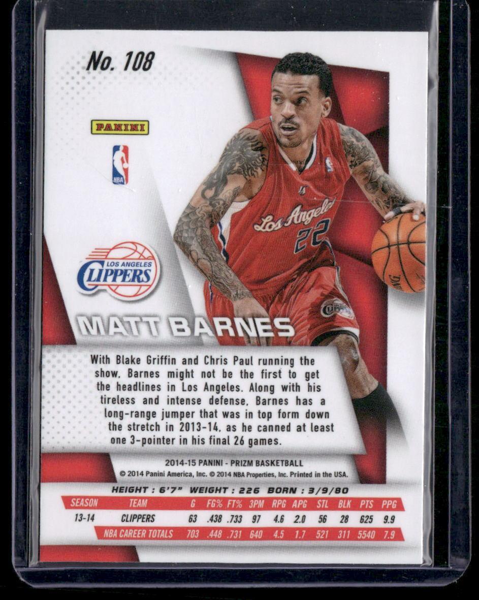 2014-15 Panini Prizm #108 Matt Barnes