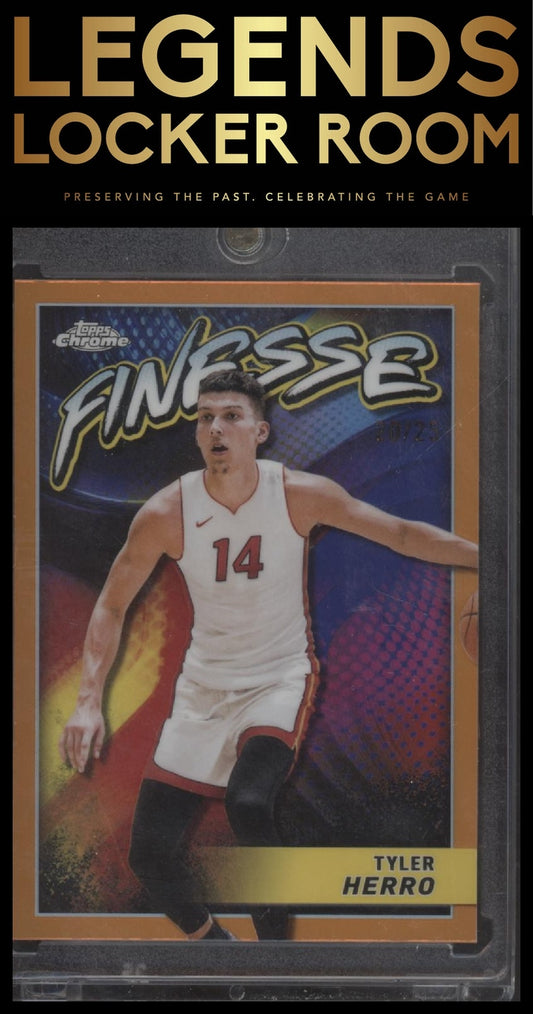 2023-24 Topps Chrome #F-12 Tyler Herro Finesse Refractor /25