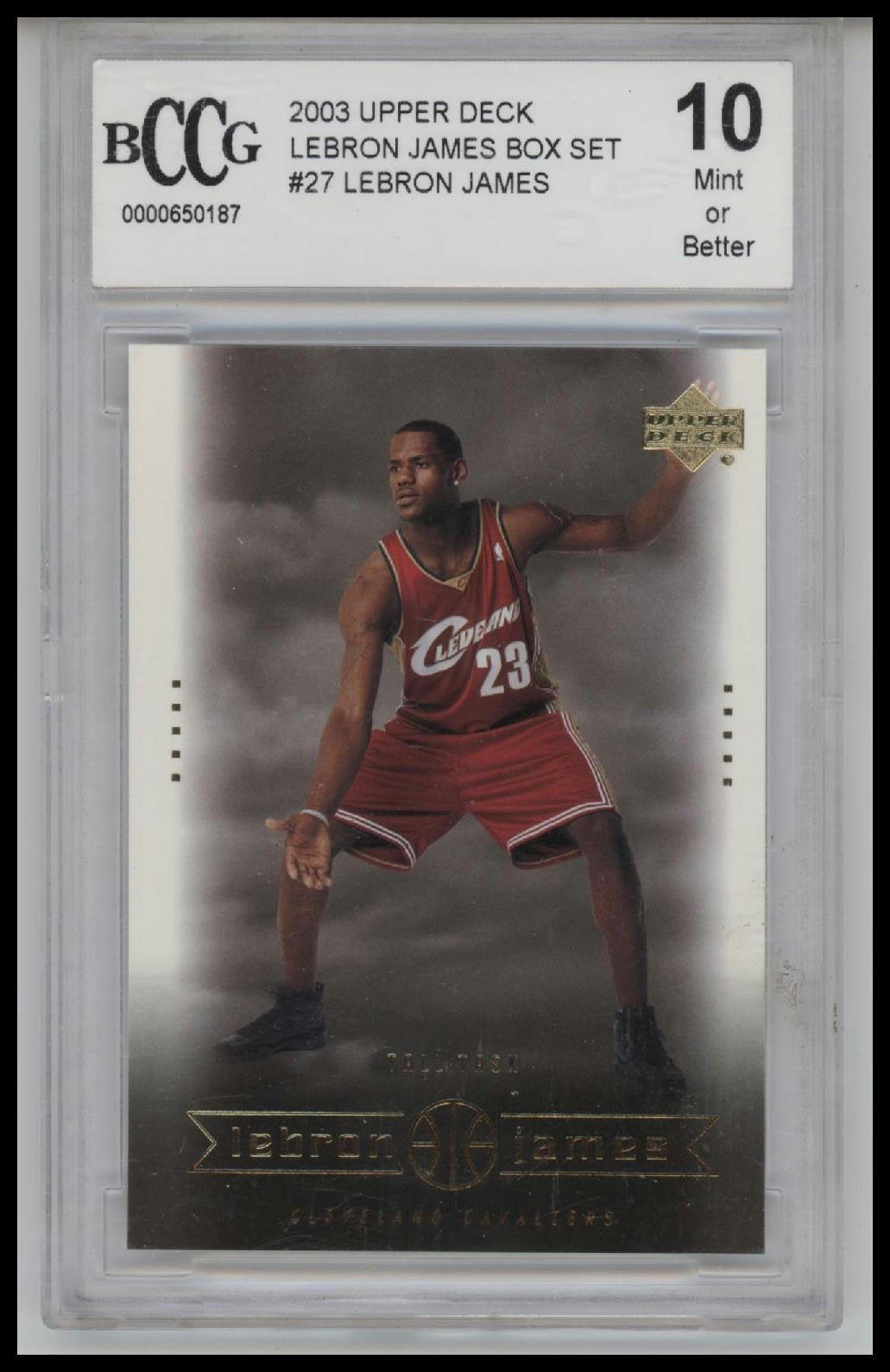 2003 Upper Deck LeBron James Box Set #27 LeBron James BCCG 10.0
