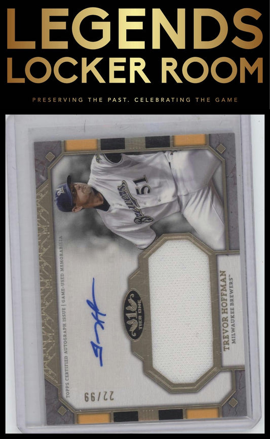 2024 Topps Tier One #AT1JR-TH Trevor Hoffman Auto Tier One Relics Jumbo /99