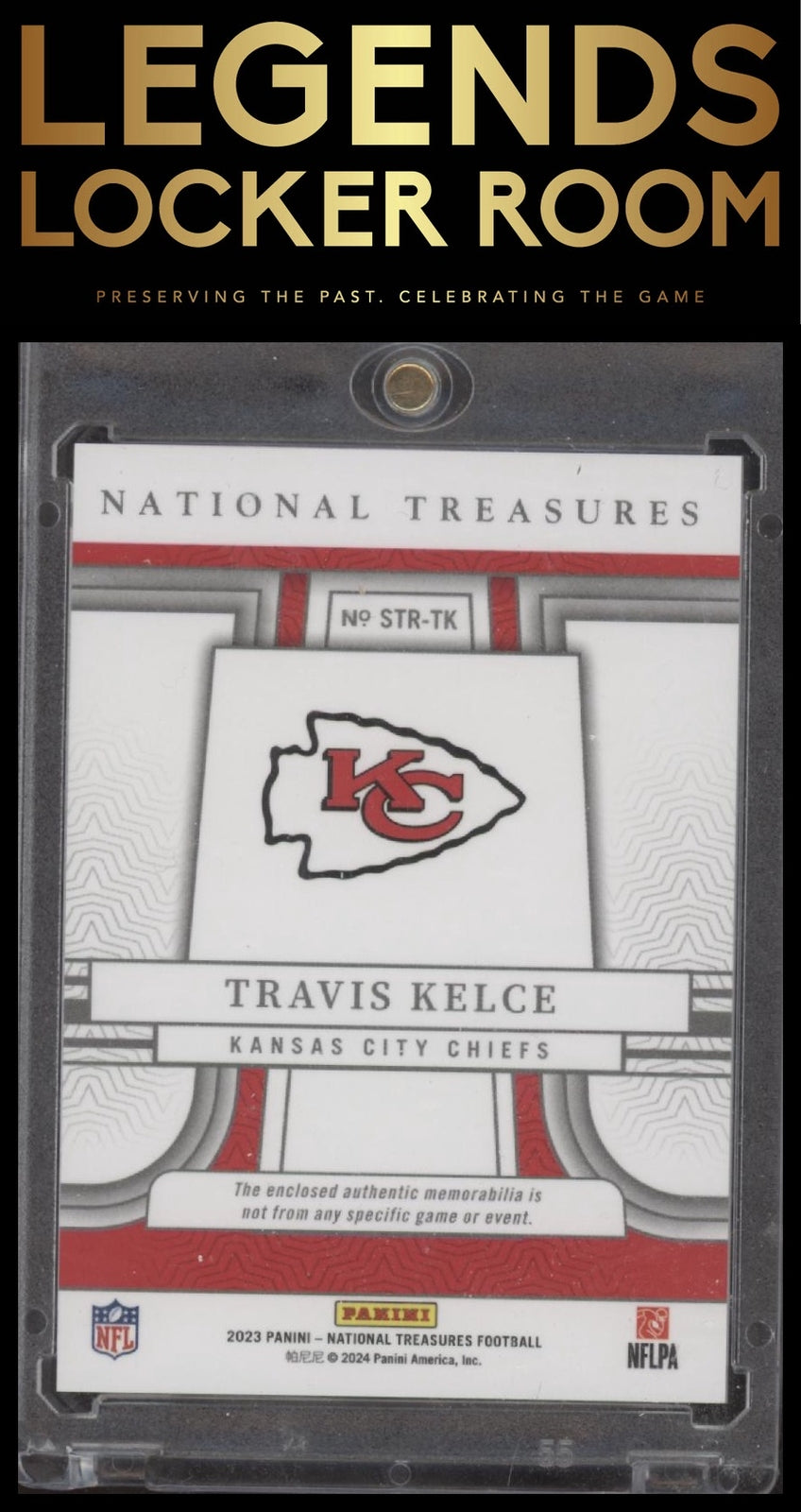 2023 Panini National Treasures #STR-TK Travis Kelce Sunday Treasures