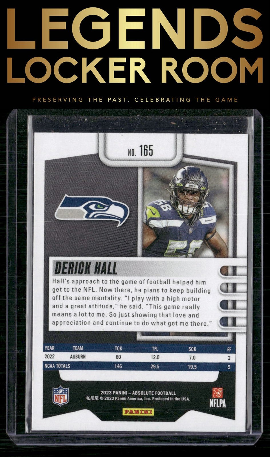 2023 Panini Absolute #165 Derick Hall