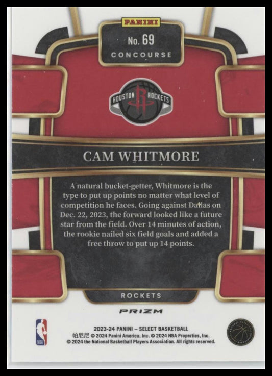 2023-24 Panini Select #69 Cam Whitmore Silver Prizms
