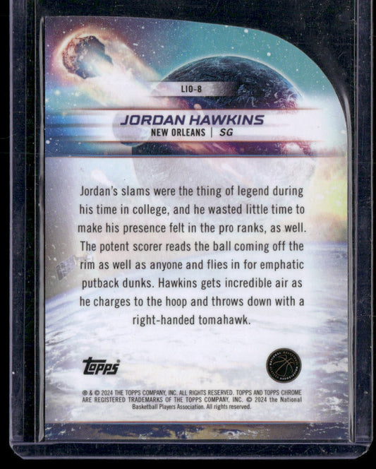 2023-24 Topps Chrome Cosmic #LIO-8 Jordan Hawkins Launched Into Orbit