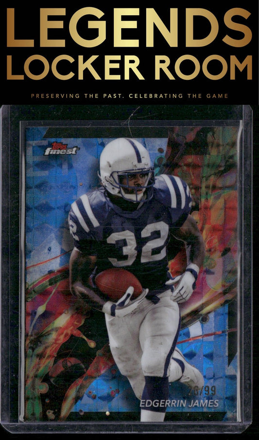 2024 Finest #34 Edgerrin James Blue Refractor /99