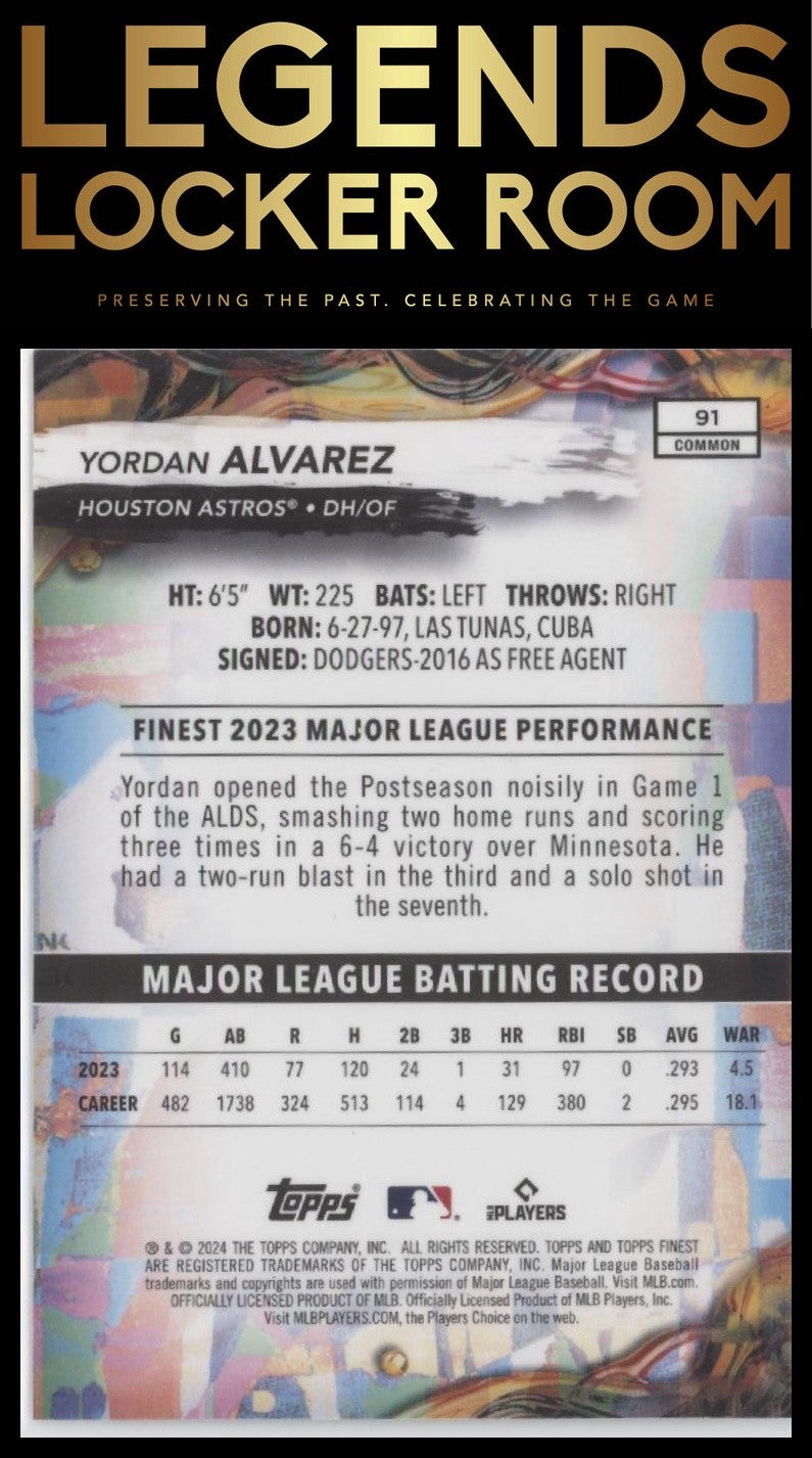2024 Finest #91 Yordan Alvarez
