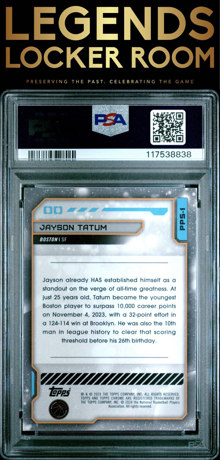 2023 Topps Cosmic Chrome Planetary Pursuit Jayson Tatum Sun PSA 8