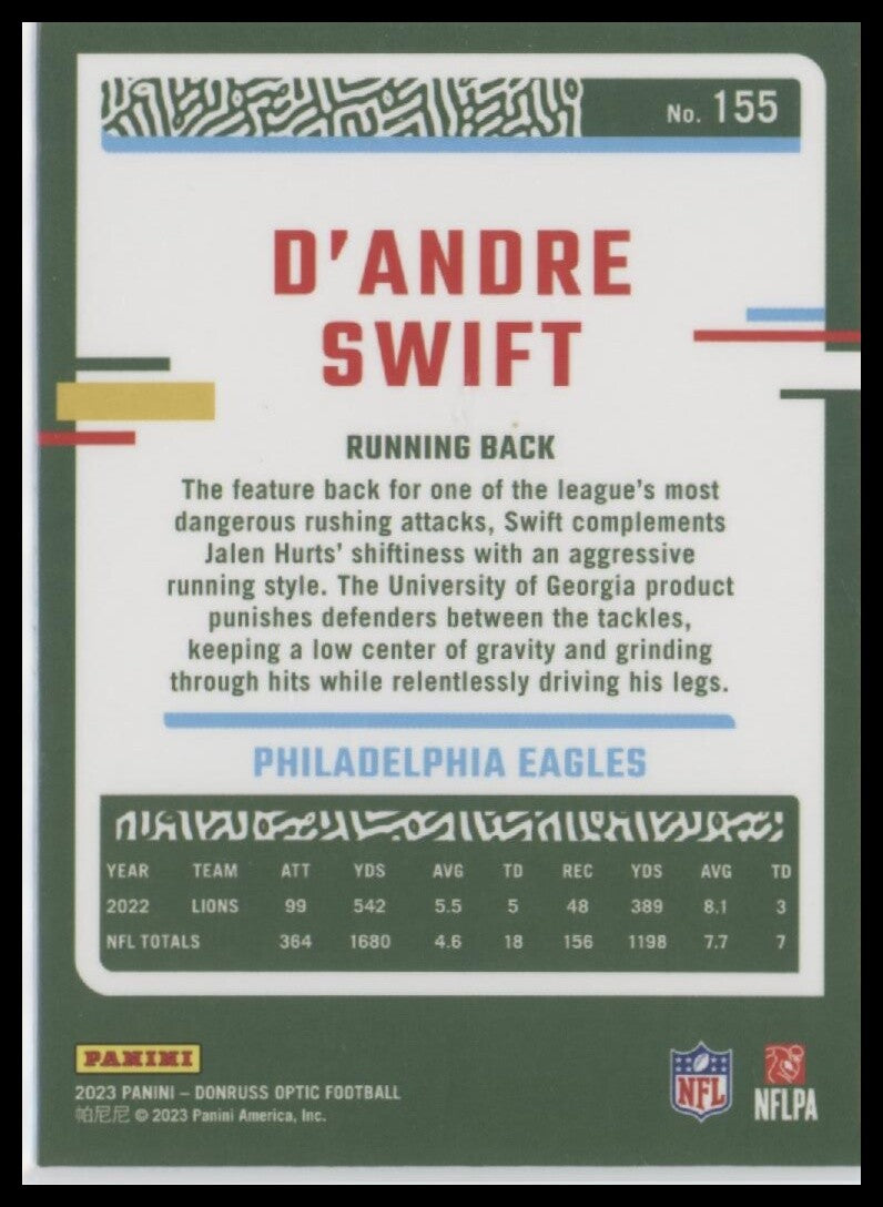 2023 Donruss Optic #155 D'Andre Swift