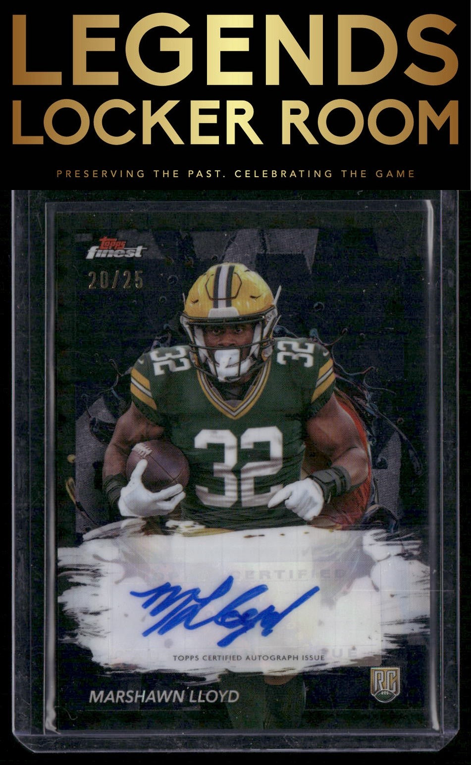 2024 Finest #RFA-ML MarShawn Lloyd Rookie Finest Autographs Black Refractor #/25