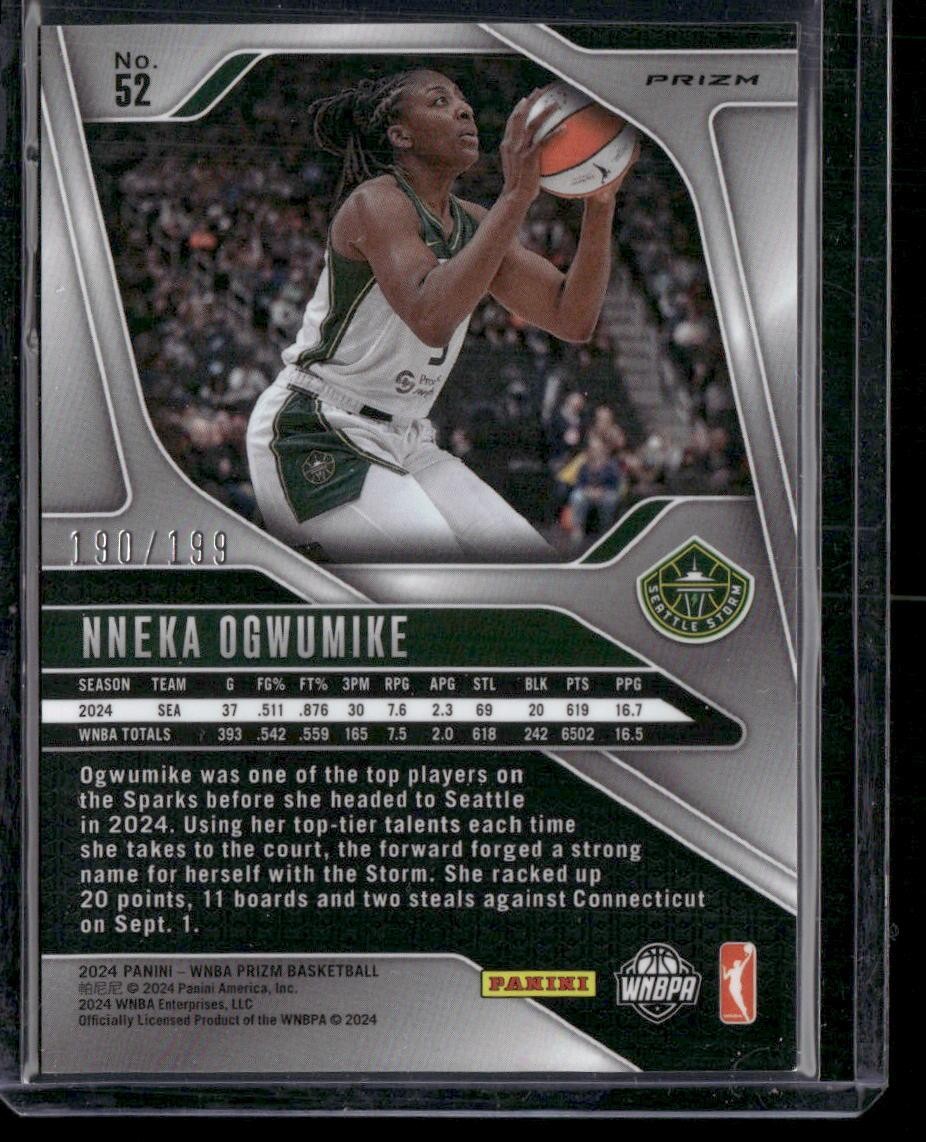 2024 Panini Prizm WNBA #52 Nneka Ogwumike Blue Prizms #/199