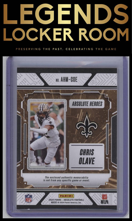 2024 Panini Absolute #AHM-COE Chris Olave Absolute Heroes Memorabilia Gold #/99