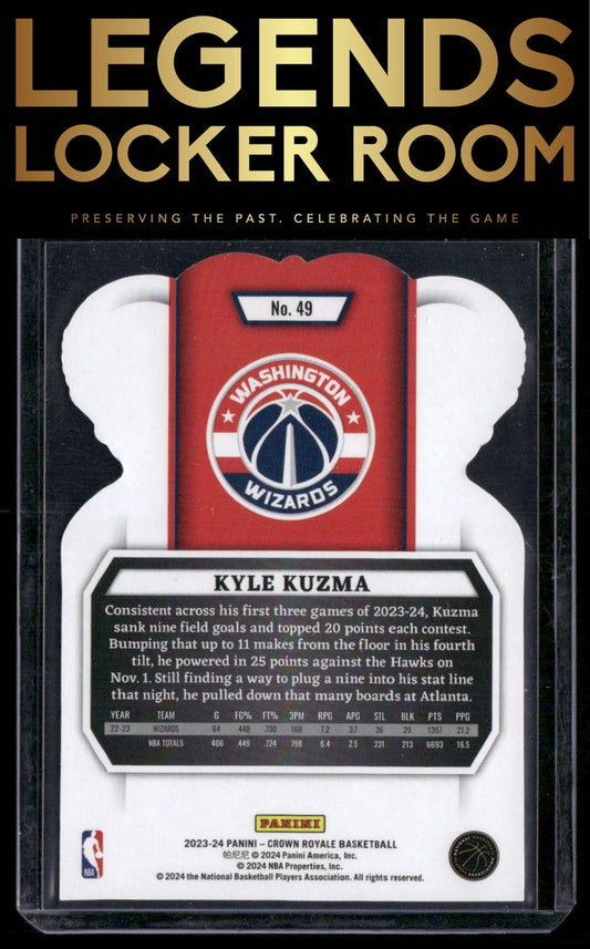 2023-24 Panini Crown Royale #49 Kyle Kuzma Crystal