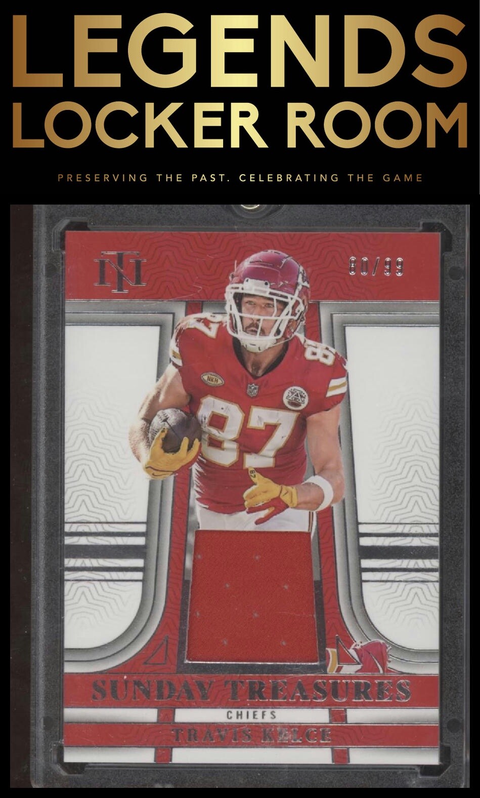 2023 Panini National Treasures #STR-TK Travis Kelce Sunday Treasures