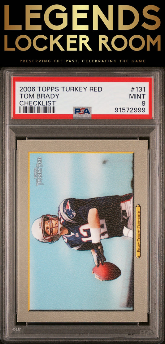 2006 Topps Turkey Red #131 Tom Brady Checklist PSA 9