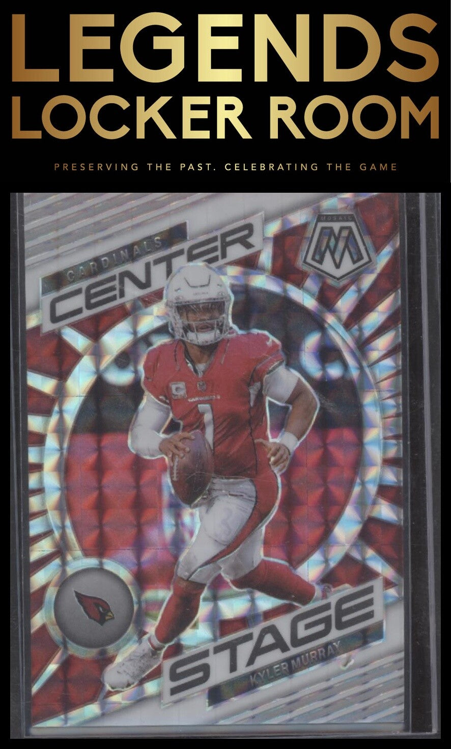 2023 Panini Mosaic #CS-KM Kyler Murray Center Stage Mosaic White #/25