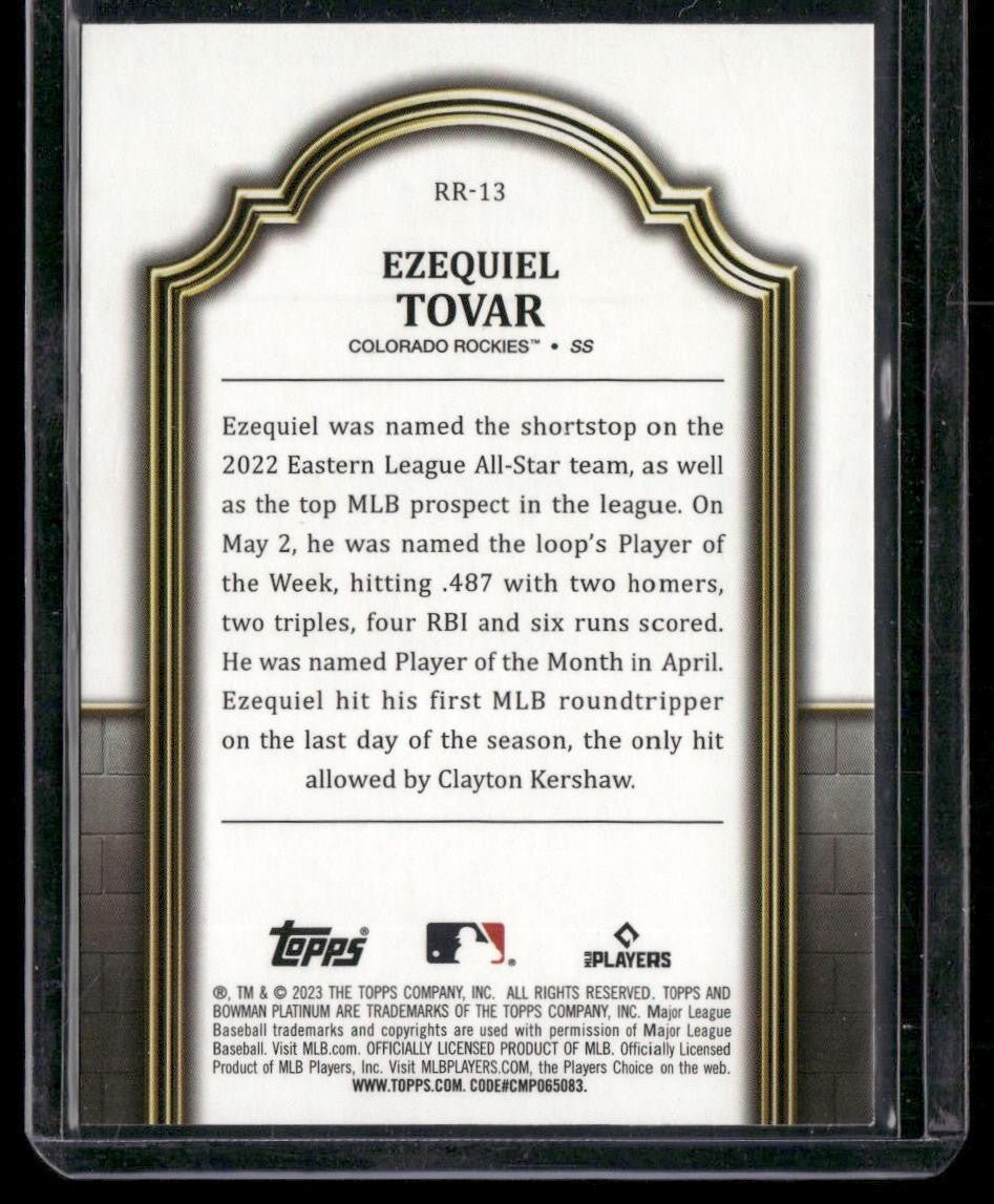 2023 Bowman Platinum #RR-13 Ezequiel Tovar Renowned Rookies