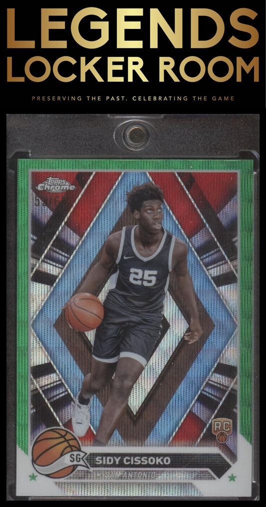 2023-24 Topps Chrome #57 Sidy Cissoko Green Wave Refractors #/65