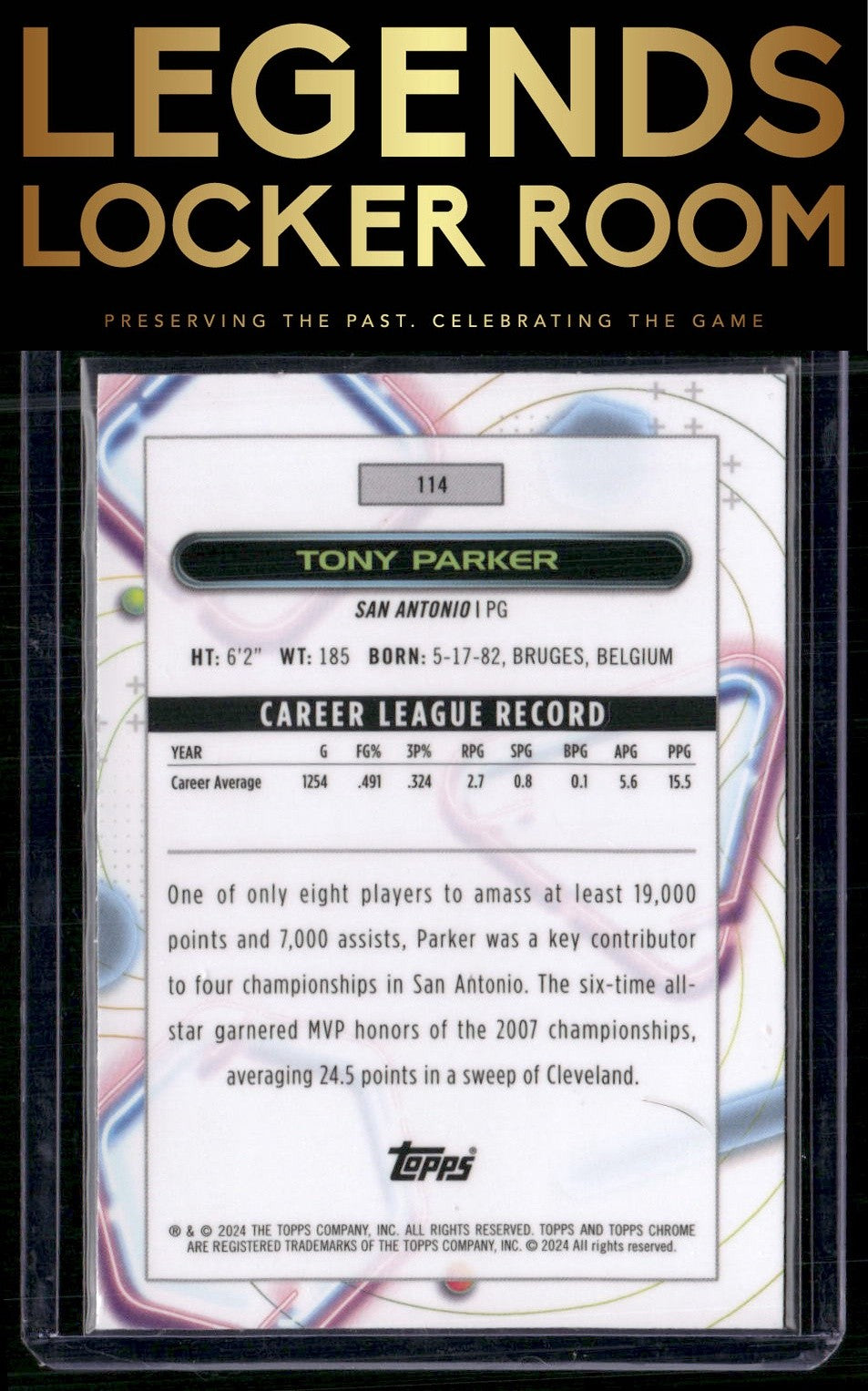 2023-24 Topps Chrome Cosmic #114 Tony Parker