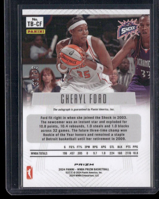 2024 Panini Prizm WNBA Cheryl Ford Throwback Signatures Prizms Purple /49