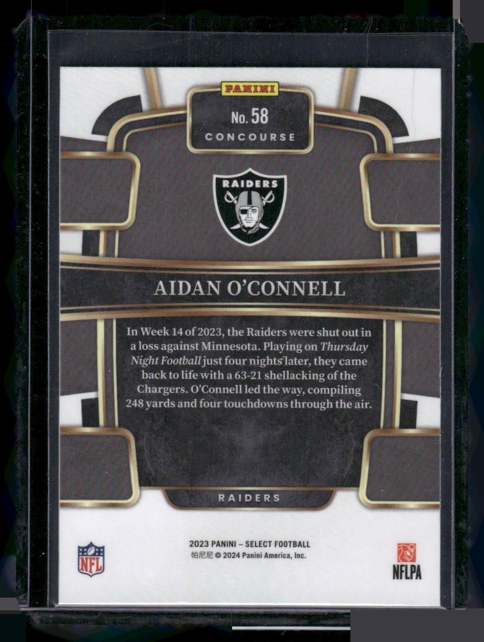 2023 Panini Select #58 Aidan O'Connell