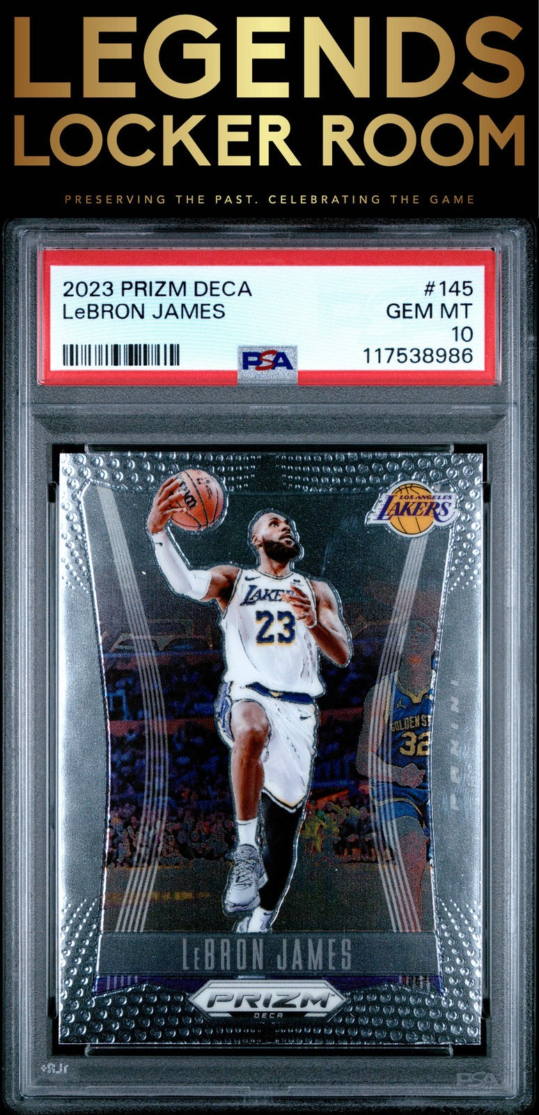 2023 Panini Prizm Deca #145 Lebron James PSA 10