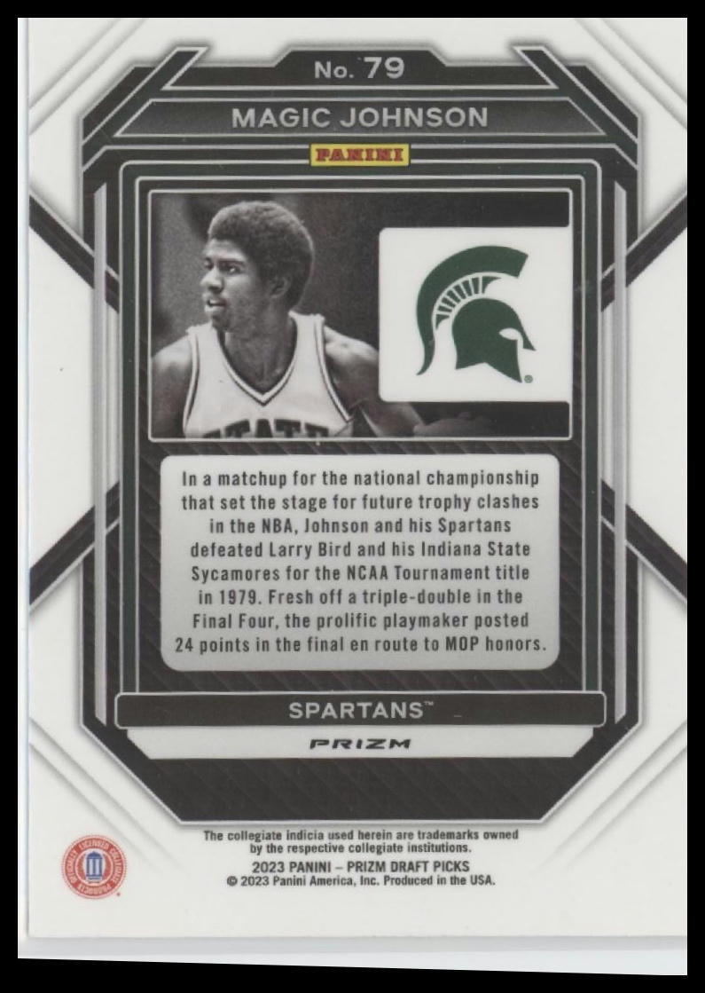 2023 Panini Prizm Draft Picks #79 Magic Johnson Red Ice